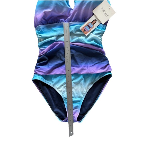 Company Ellen Tracy Swim Bathing Suit Womens Sz 10 Ombre One Piece - Picture 3 of 12